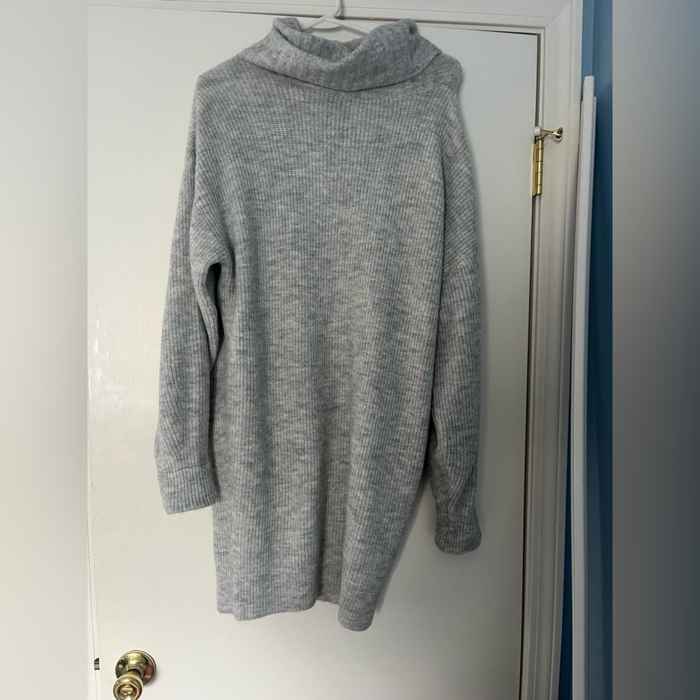 Grey sweater dress